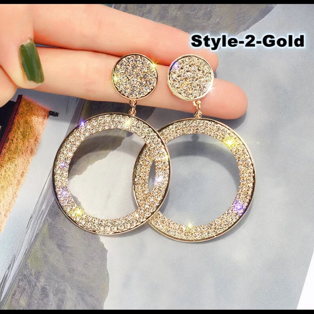 Women’s Fashion Jewelry Gold Plated Hoop Earrings